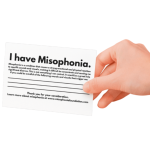 "I Have Misophonia" Awareness Cards [5 Free Cards]