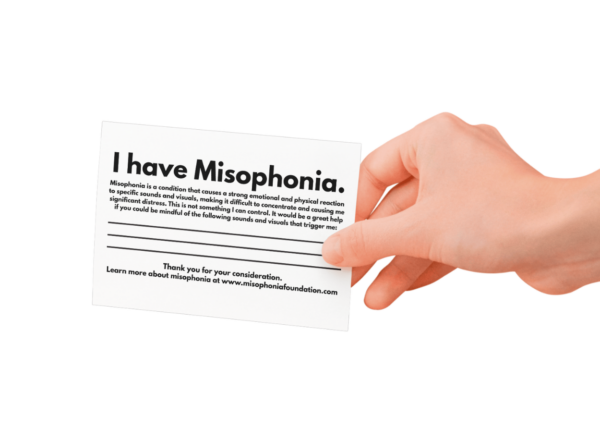 "I Have Misophonia" Awareness Cards [5 Free Cards]